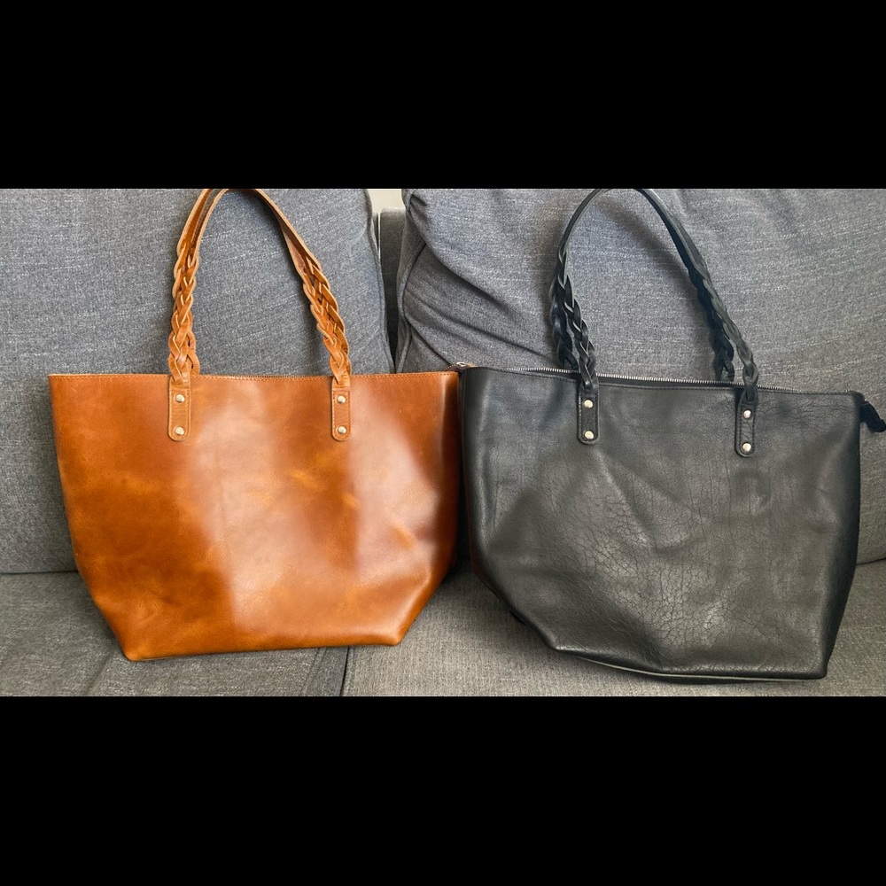 Daja Designs Genuine Leathet Totes size similar to Nena and co